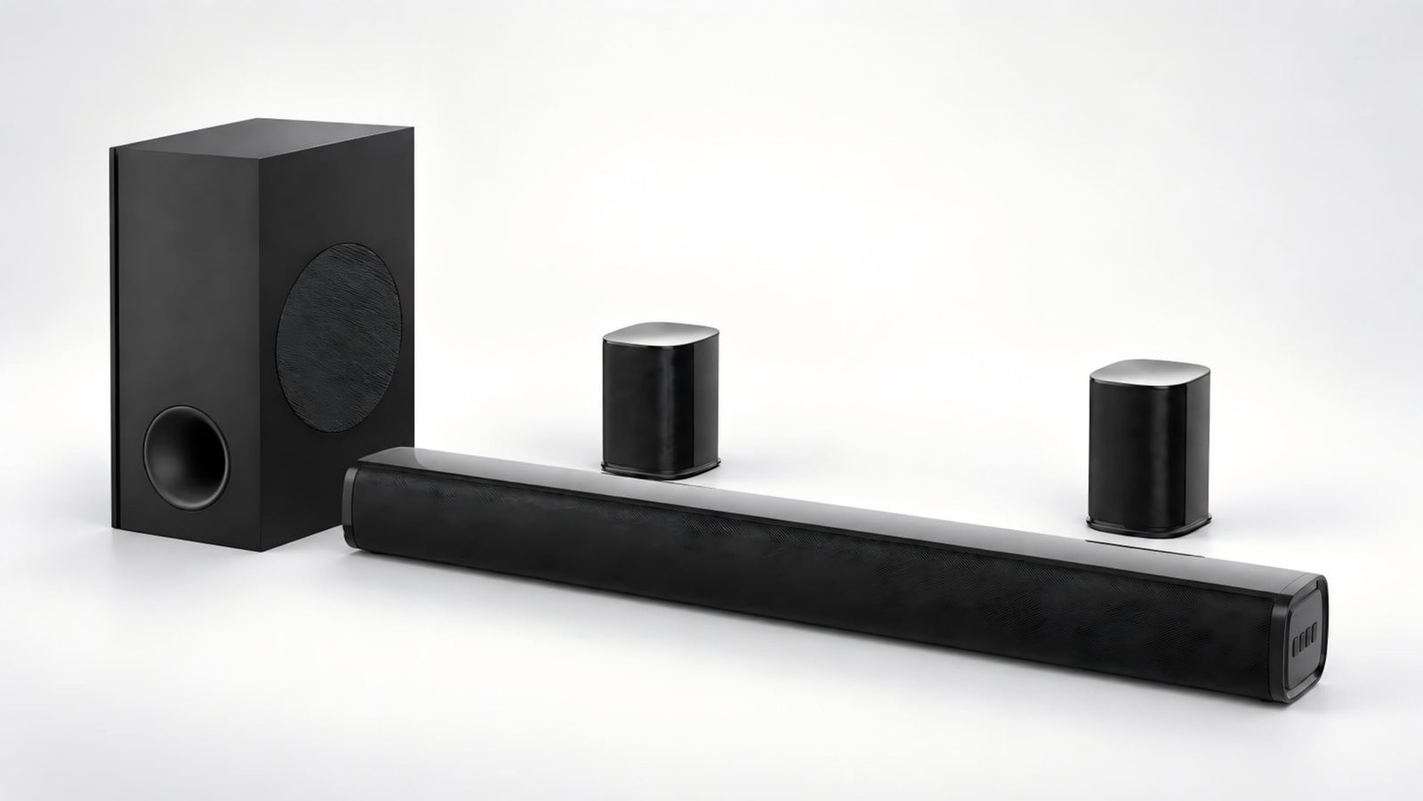 TV soundbar home entertainment scene