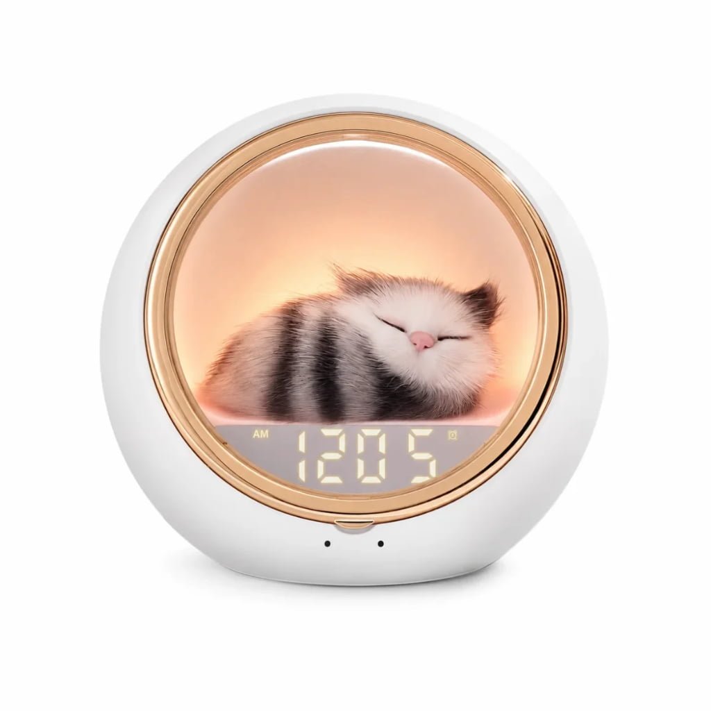 Alarm Clock Speaker with Customizable Character Display & Night Light