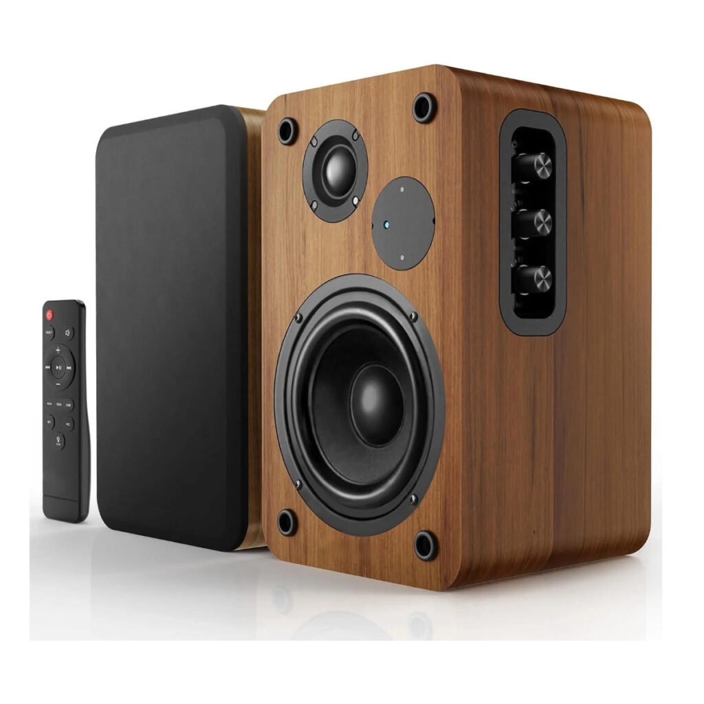 36W Bluetooth Bookshelf Speakers with 5-Inch Woofers